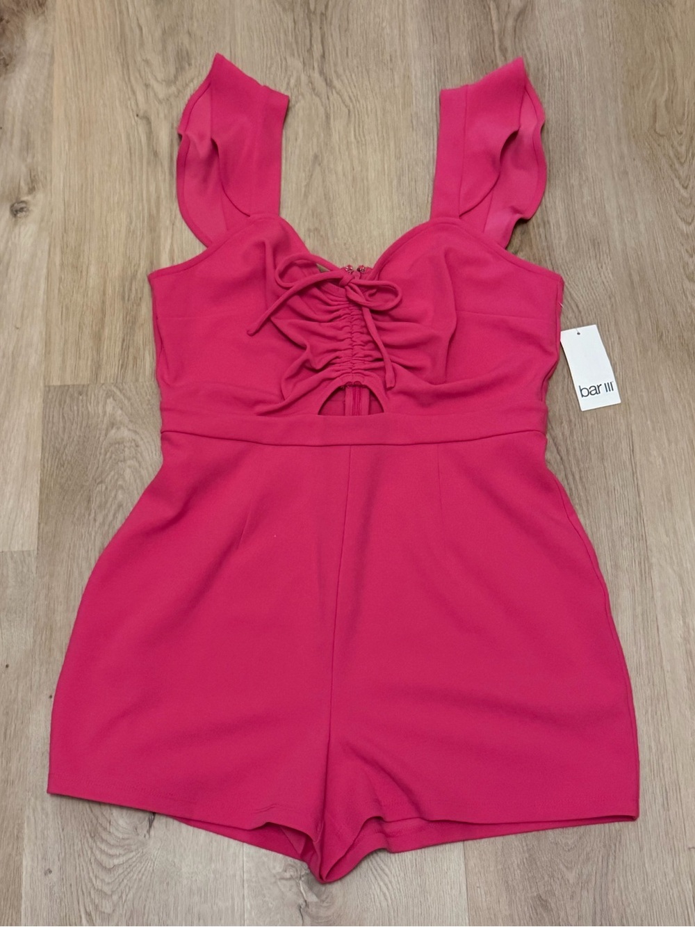 NWT Bar lll Magenta Flutter Sleeve Romper